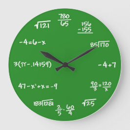Mathematik Math Chalkboard Wall Clock Große Wanduhr