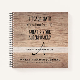 Mathematik Math Lehrer Monogram Journal Notizblock