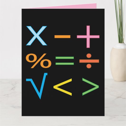 Mathematik Math Symbol Math  Karte (Vorderseite)