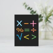 Mathematik Math Symbol Math Postkarte (Stehend Vorderseite)