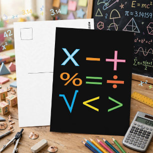 Mathematik Math Symbol Math  Postkarte
