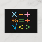 Mathematik Mathe-Symbol Mathe Visitenkarte (Vorderseite)