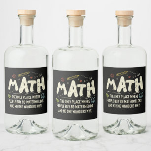 Mathematik Mathematik Mathematik Lehrer Geschenk Alkoholflaschenetikett
