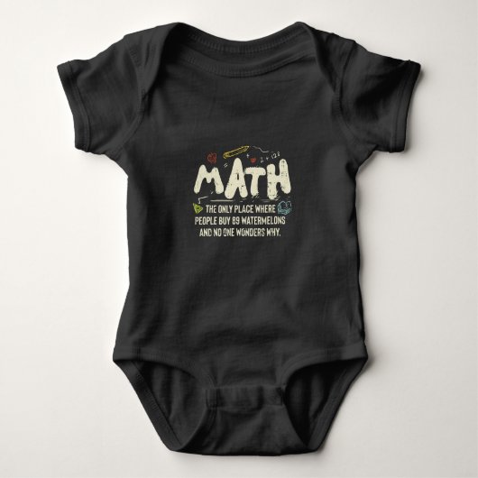 Mathematik Mathematik Mathematik Lehrer Geschenk Baby Strampler (Vorderseite)
