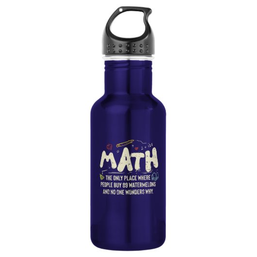 Mathematik Mathematik Mathematik Lehrer Geschenk Edelstahlflasche (Vorderseite)