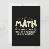 Mathematik Mathematik Mathematik Lehrer Geschenk Einladung (Vorderseite)