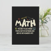 Mathematik Mathematik Mathematik Lehrer Geschenk Einladung (Stehend Vorderseite)