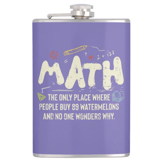 Mathematik Mathematik Mathematik Lehrer Geschenk Flachmann (Vorderseite)