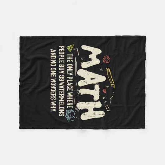 Mathematik Mathematik Mathematik Lehrer Geschenk Fleecedecke (Vorderseite (Horizontal))