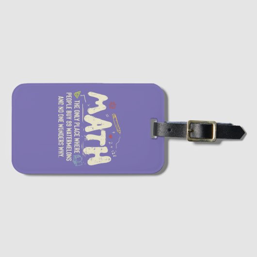 Mathematik Mathematik Mathematik Lehrer Geschenk Gepäckanhänger (Vorderseite (Horizontal))