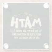 Mathematik Mathematik Mathematik Lehrer Geschenk Glasuntersetzer (Rückseite)