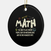 Mathematik Mathematik Mathematik Lehrer Geschenk Keramik Ornament (Links)