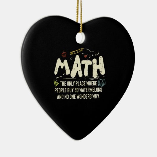 Mathematik Mathematik Mathematik Lehrer Geschenk Keramik Ornament (Rechts)