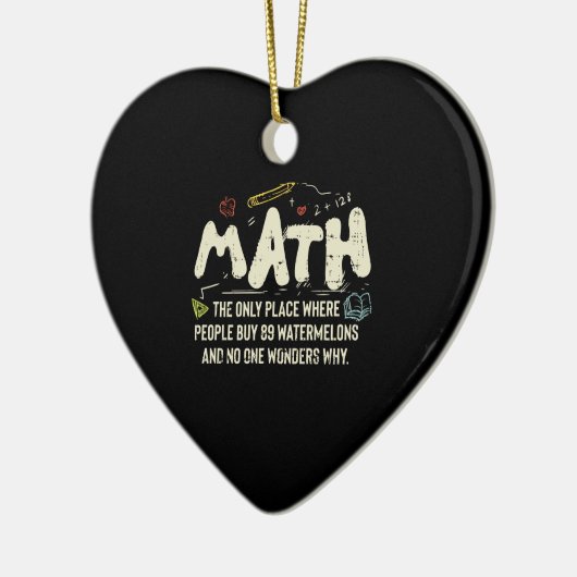 Mathematik Mathematik Mathematik Lehrer Geschenk Keramik Ornament (Links)
