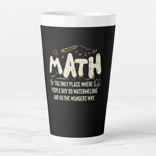 Mathematik Mathematik Mathematik Lehrer Geschenk Milchtasse (Vorderseite)