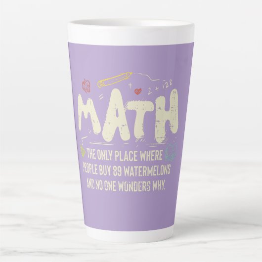 Mathematik Mathematik Mathematik Lehrer Geschenk Milchtasse (Vorderseite)