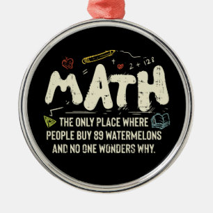Mathematik Mathematik Mathematik Lehrer Geschenk Ornament Aus Metall