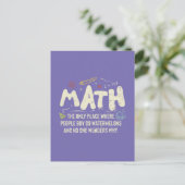 Mathematik Mathematik Mathematik Lehrer Geschenk Postkarte (Stehend Vorderseite)
