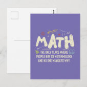 Mathematik Mathematik Mathematik Lehrer Geschenk Postkarte (Vorne/Hinten)