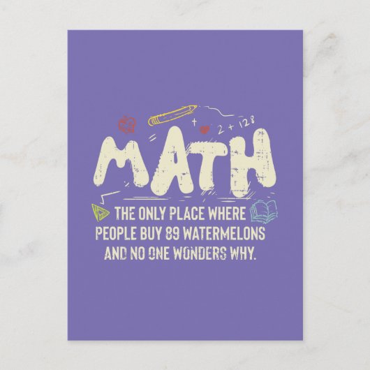 Mathematik Mathematik Mathematik Lehrer Geschenk Postkarte (Vorderseite)
