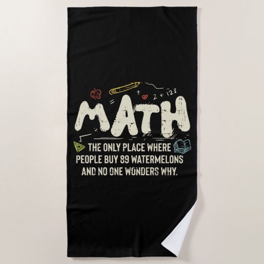 Mathematik Mathematik Mathematik Lehrer Geschenk Strandtuch (Vorderseite)