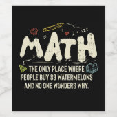 Mathematik Mathematik Mathematik Lehrer Geschenk Weinetikett (Einzelnes Label)