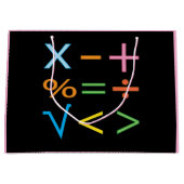 Mathematik Mathematik Symbol Math Große Geschenktüte (Vorderseite)