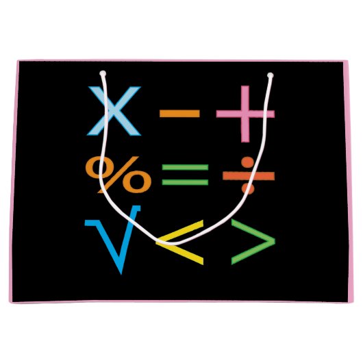 Mathematik Mathematik Symbol Math Große Geschenktüte (Vorderseite)