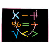 Mathematik Mathematik Symbol Math Große Geschenktüte (Rückseite)