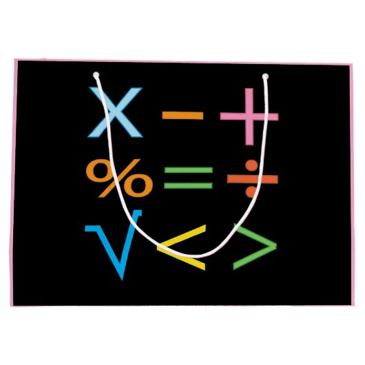 Mathematik Mathematik Symbol Math Große Geschenktüte (Rückseite)