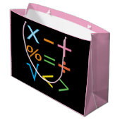 Mathematik Mathematik Symbol Math Große Geschenktüte (Rückseite Schrägansicht)