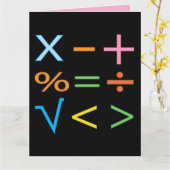 Mathematik Mathematik Symbol Math Karte (Gelbe Blume)