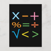 Mathematik Mathematik Symbol Math Postkarte (Vorderseite)