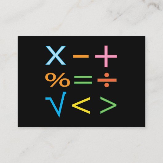 Mathematik Mathematik Symbol Math Visitenkarte (Vorderseite)
