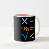 Mathematik Mathematik Symbol Math Zweifarbige Tasse (VorderseiteRechts)