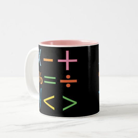 Mathematik Mathematik Symbol Math Zweifarbige Tasse (Vorderseite Links)