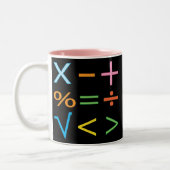 Mathematik Mathematik Symbol Math Zweifarbige Tasse (Links)