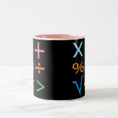 Mathematik Mathematik Symbol Math Zweifarbige Tasse (Mittel)