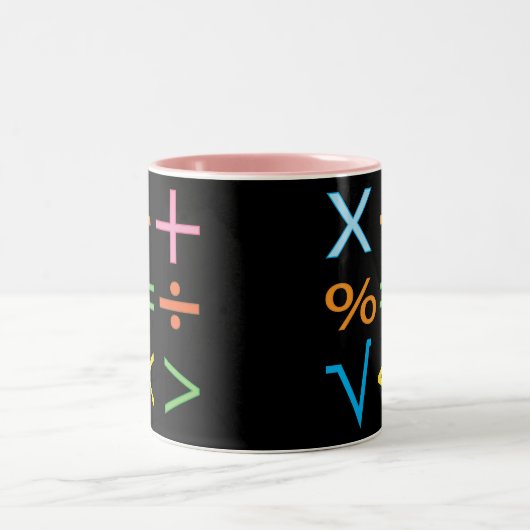 Mathematik Mathematik Symbol Math Zweifarbige Tasse (Mittel)