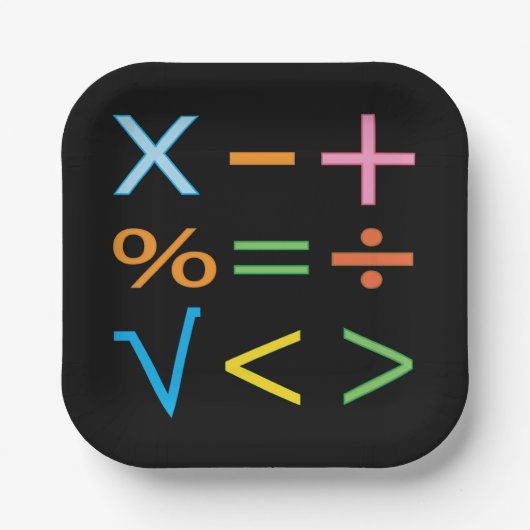 Mathematik Mathematik Symbol Mathematik Party Pappteller (Vorderseite)