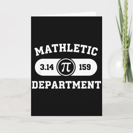 Mathematik Mathletic Abteilung Pi 3,14 159 Karte (Vorderseite)