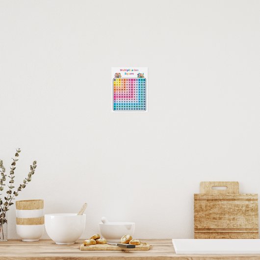 Mathematik Multiplikation Square Kids Poster (Küche)