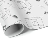 Mathematik Muster schwarz-weiß Geschenkpapier (Rolleneckpunkt)