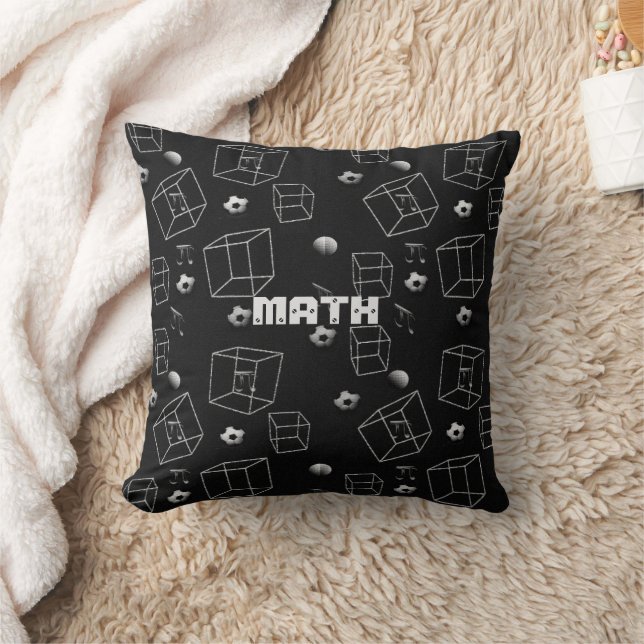 Mathematik Muster Schwarzweiß-Design Kissen (Decke)