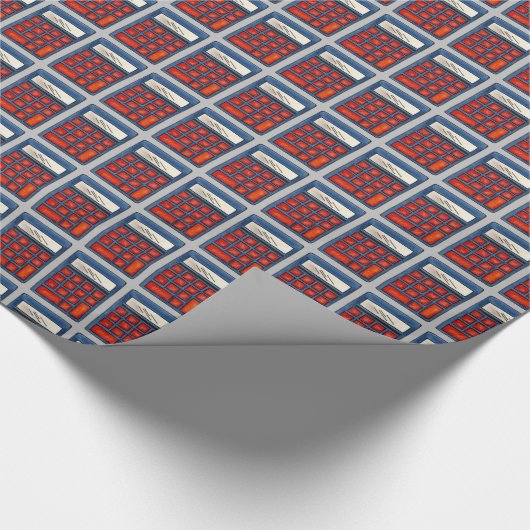 Mathematik Nerd Lehrer Rechner Schulbedarf Geschenkpapier (Ecke)