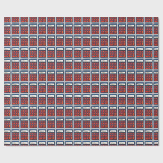 Mathematik Nerd Lehrer Rechner Schulbedarf Geschenkpapier (Flach)