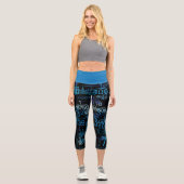 Mathematik Numbers Fractions Muster Capri Leggings (Vorderseite)