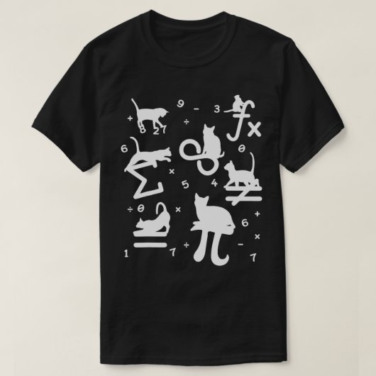 Mathematik Outfit für Lehrer Mathematik Katzenmath T-Shirt (Design vorne)