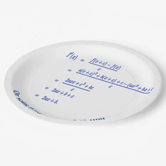 Mathematik Pappteller (Schrägansicht)