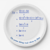Mathematik Pappteller (Vorderseite)